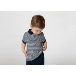 Polo Manches Courtes En Coton à Rayures Pour Bébé Garçon -Orchestra HLAMKC BLA 5 X