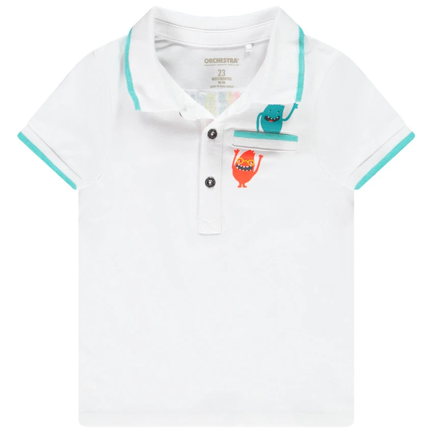 Polo Manches Courtes Print Monstres Pour Bébé Garçon 1 Polo Manches Courtes Print Monstres Pour Bébé Garçon