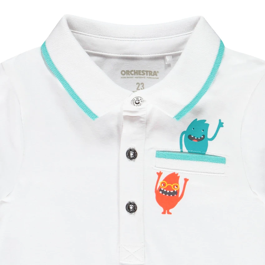 Polo Manches Courtes Print Monstres Pour Bébé Garçon 3 Polo Manches Courtes Print Monstres Pour Bébé Garçon – Image 3