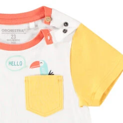 Ensemble De Plage T-shirt Et Short à Motifs Toucan/Palmier -Orchestra HLAMLB BLA 3 X