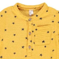 Combinaison Courte En Double Gaze De Coton Imprimé étoiles Pour Bébé Garçon -Orchestra HLAMLI JAM 4 X