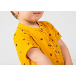 Combinaison Courte En Double Gaze De Coton Imprimé étoiles Pour Bébé Garçon -Orchestra HLAMLI JAM 6 X