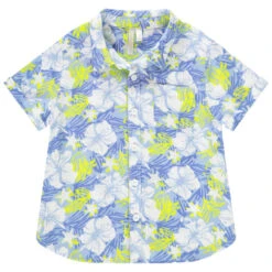 Chemise Manches Courtes Imprimé Fleuri Pour Bébé Garçon