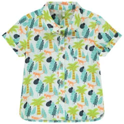 Chemise Manches Courtes Imprimé Jungle Pour Garçon