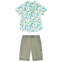Ensemble Chemise Manches Courtes Imprimé Jungle + Bermuda Pour Bébé Garçon -Orchestra HLAMMA ECR 2 X