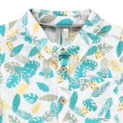 Ensemble Chemise Manches Courtes Imprimé Jungle + Bermuda Pour Bébé Garçon -Orchestra HLAMMA ECR 3 X