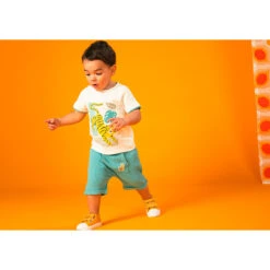 Bermuda En Coton Gaufré Avec Poche Kangourou Pour Bébé Garçon -Orchestra HLAMMP BLM 4 X