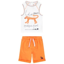 Ensemble De Plage Fantaisie Débardeur + Bermuda Pour Bébé Garçon