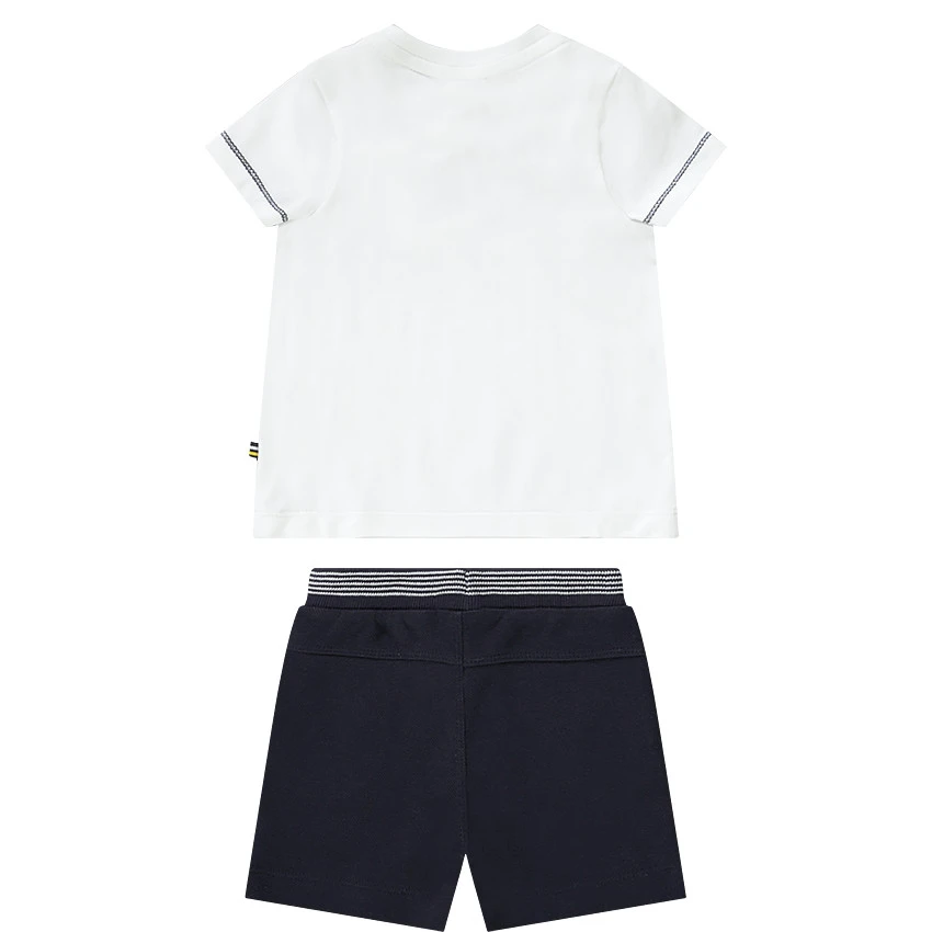 Ensemble De Plage T-shirt Brodrie Dauphin + Bermuda Pour Bébé Garçon 2 Ensemble De Plage T-shirt Brodrie Dauphin + Bermuda Pour Bébé Garçon – Image 2