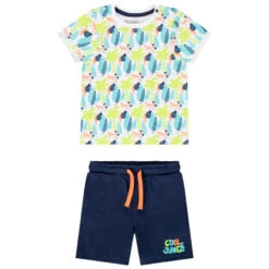 Ensemble De Plage T-shirt Et Bermuda Imprimé Savane Pour Bébé Garçon