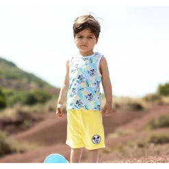 Ensemble De Plage Débardeur Et Bermuda Mickey Disney -Orchestra HLAMNG BLA 11 X