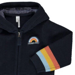 Gilet Avec Capuche Effet Tricot Pour Bébé Garçon -Orchestra HLAMPE BLF 3 X