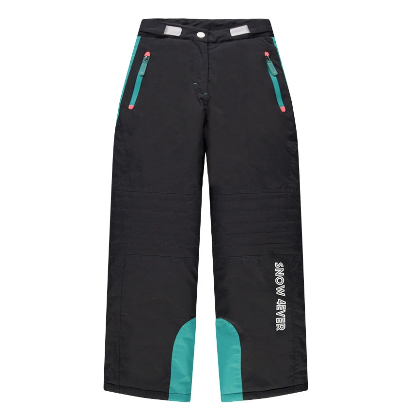 Junior - Pantalon De Ski à Poches Zippées Avec Empiècements Turquoise 1 Junior - Pantalon De Ski à Poches Zippées Avec Empiècements Turquoise