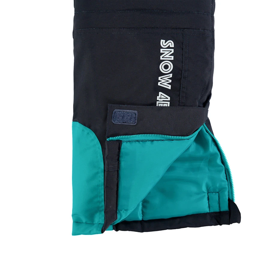 Junior - Pantalon De Ski à Poches Zippées Avec Empiècements Turquoise 3 Junior - Pantalon De Ski à Poches Zippées Avec Empiècements Turquoise – Image 3
