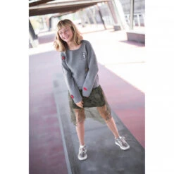 Pull En Tricot Avec Badges SmileyWorld Pour Fille -Orchestra HM916W GRM 11 X