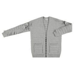 Junior - Gilet En Tricot Reliéfé Avec Poches Plaquées