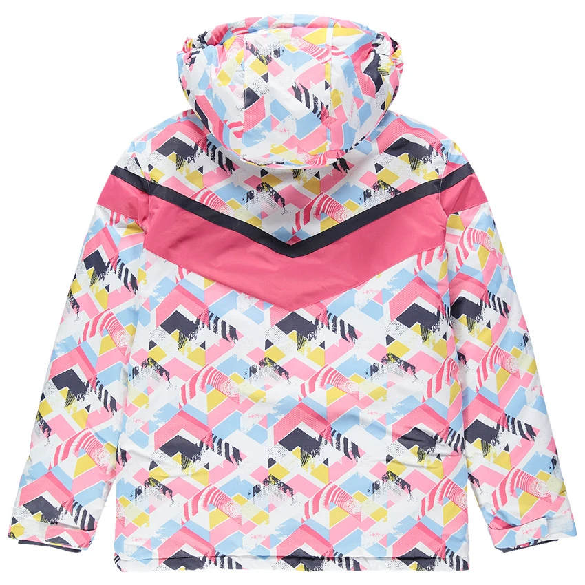 Blouson De Ski Imperméable à Motif Graphique Pour Enfant Fille 2 Blouson De Ski Imperméable à Motif Graphique Pour Enfant Fille – Image 2