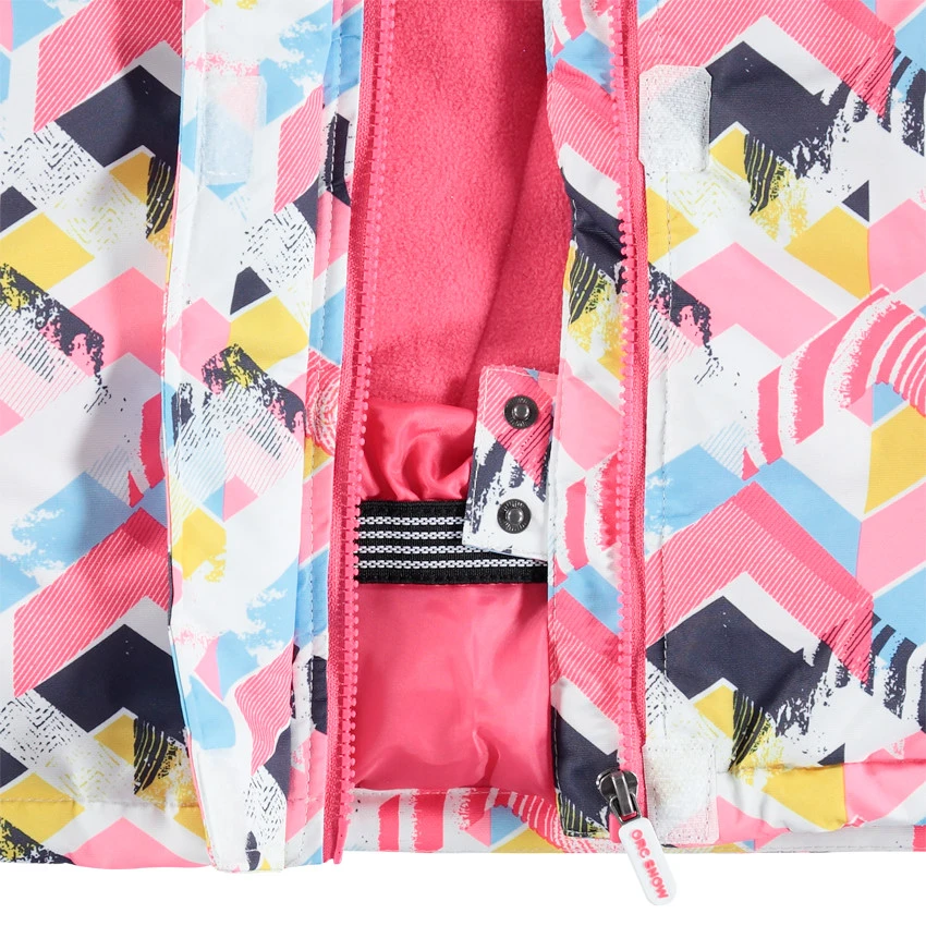 Blouson De Ski Imperméable à Motif Graphique Pour Enfant Fille 3 Blouson De Ski Imperméable à Motif Graphique Pour Enfant Fille – Image 3