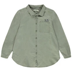 Chemise Manches Longues à Poche Et Yeux Brodés