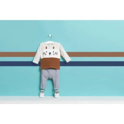 T-shirt Manches Longues En Jersey Tricolore Avec Détails Printés -Orchestra HNAXWI GRC 10 X