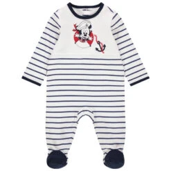 Dors-bien En Jersey à Rayures Contrastées Et Print Mickey Disney