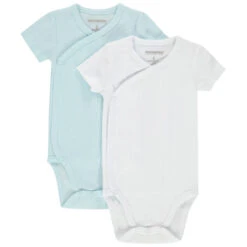 Lot De 2 Bodies Manches Courtes Côtelés En Coton