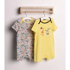 Lot De 2 Combinaisons Courtes Assorties Print Animaux De La Jungle -Orchestra HNAY14 GRC 10 X