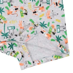 Lot De 2 Combinaisons Courtes Assorties Print Animaux De La Jungle -Orchestra HNAY14 GRC 3 X