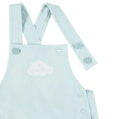 Ensemble T-shirt Manches Courtes Et Salopette Bleue En Coton -Orchestra HNAY18 BLC 3 X