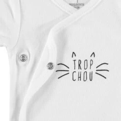 Lot De 3 Bodies Manches Courtes En Coton à Message Printé Pour Bébé Fille -Orchestra HNAY1D BLA 3 X
