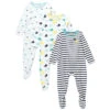 Lot De 3 Dors-bien En Coton Pour Bébé Garçon Imprimés Poissons Et Baleines
