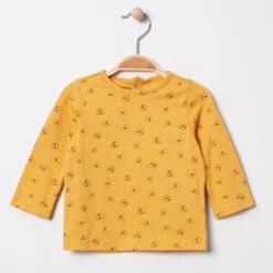 T-shirt Manches Longues En Coton Bio Imprimé All-over