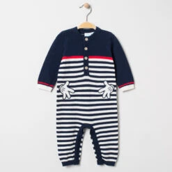 Combinaison En Tricot à Rayures Et Motifs Mickey Disney