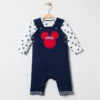 Ensemble Salopette Et T-shirt Imprimés All-over Mickey Disney