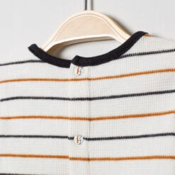 T-shirt Manches Longues En Maille à Rayures Et Motif Hérisson -Orchestra HNAY3W ECR 4 X