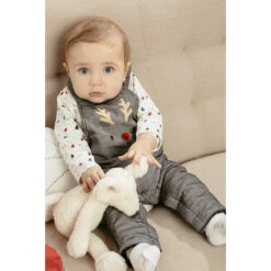 Salopette Longue Doublée Motif élan Esprit Noël -Orchestra HNAY41 GRF 15 X