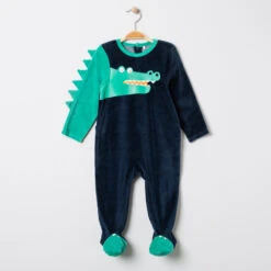 Dors-bien En Velours Motif Crocodile