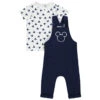 Ensemble T-shirt Imprimé Mickey Et Salopette Disney