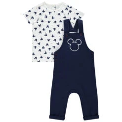Ensemble T-shirt Imprimé Mickey Et Salopette Disney