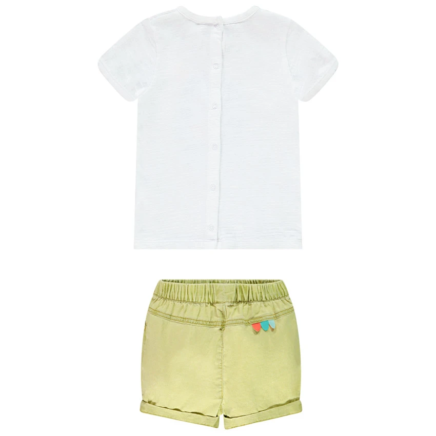 Ensemble T-shirt Print Dinosaure Et Short Pour Bébé Garçon 2 Ensemble T-shirt Print Dinosaure Et Short Pour Bébé Garçon – Image 2