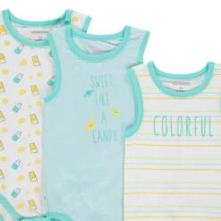 Lot De 7 Bodies Sans Manches à Imprimé Fantaisie Pour Bébé Garçon -Orchestra HNAY52 BLA 3 X