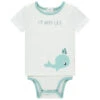 Body Manches Courtes Effet 2 En 1 Print Baleine Et Texte