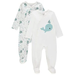 Lot De 2 Dors-bien En Jersey Motif Baleineau