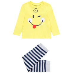 Pyjama En Jersey T-shirt + Pantalon Print SmileyWorld Pour Bébé Garçon