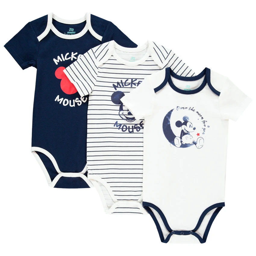Lot De 3 Bodies Manches Courtes Print Mickey Disney Pour Bébé Garçon 1 Lot De 3 Bodies Manches Courtes Print Mickey Disney Pour Bébé Garçon