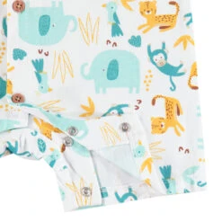 Lot De 2 Combinaisons Courtes Motif Animaux De La Jungle -Orchestra HNAY63 BLA 3 X