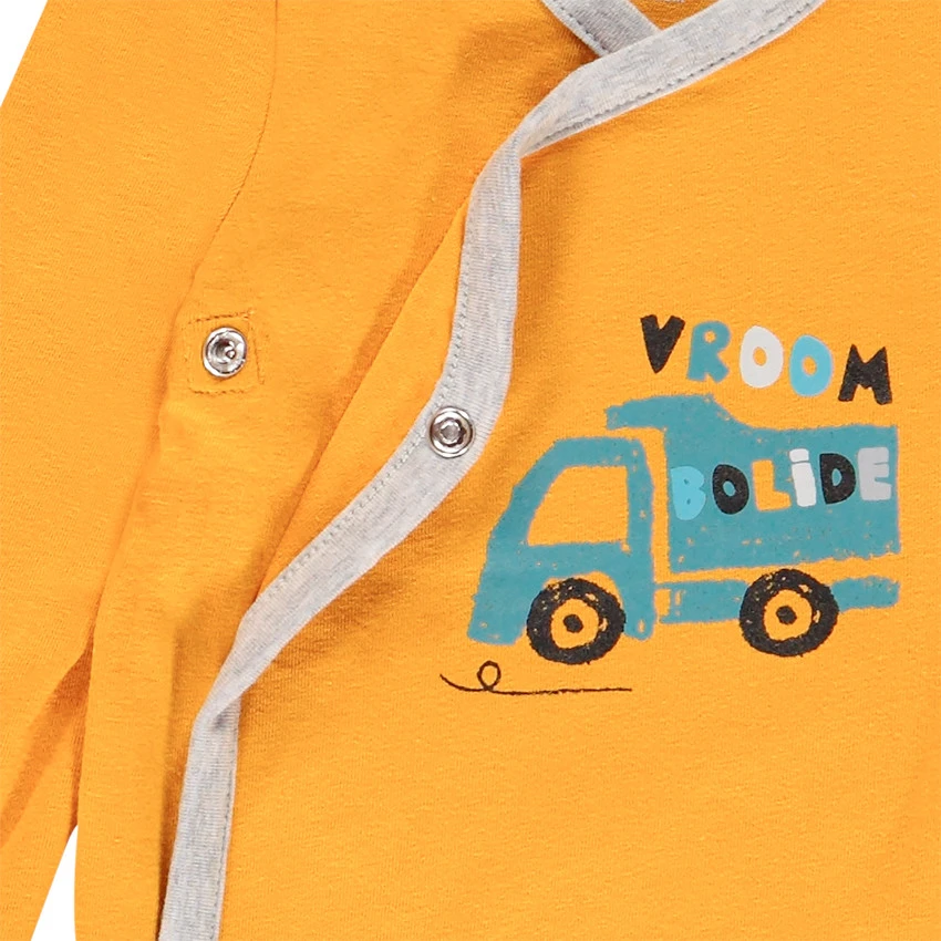 Lot De 5 Bodies Manches Longues Print Voitures Pour Bébé Garçon 3 Lot De 5 Bodies Manches Longues Print Voitures Pour Bébé Garçon – Image 3