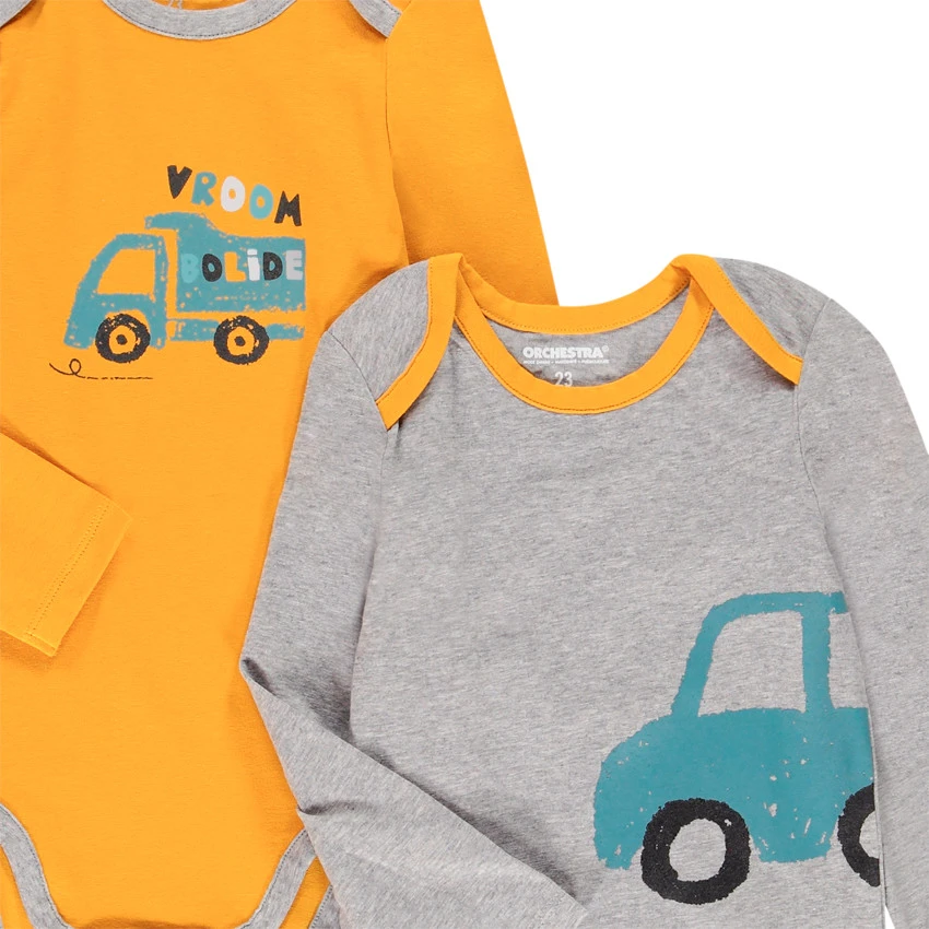 Lot De 5 Bodies Manches Longues Print Voitures Pour Bébé Garçon 5 Lot De 5 Bodies Manches Longues Print Voitures Pour Bébé Garçon – Image 5