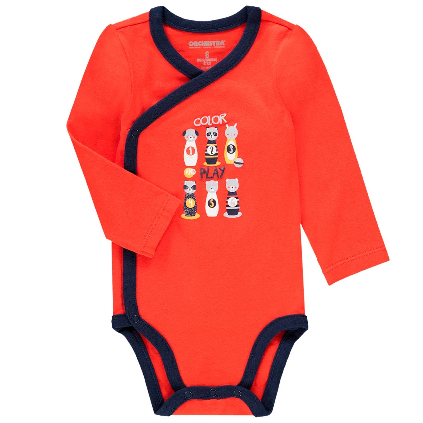 Lot De 5 Bodies Manches Longues En Coton Pour Bébé Garçon 2 Lot De 5 Bodies Manches Longues En Coton Pour Bébé Garçon – Image 2