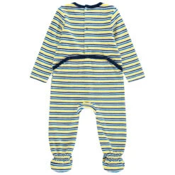 Lot De 2 Dors-bien En Velours Rayé Et Bleu Pour Bébé Garçon -Orchestra HNAY76 BLF 3 X